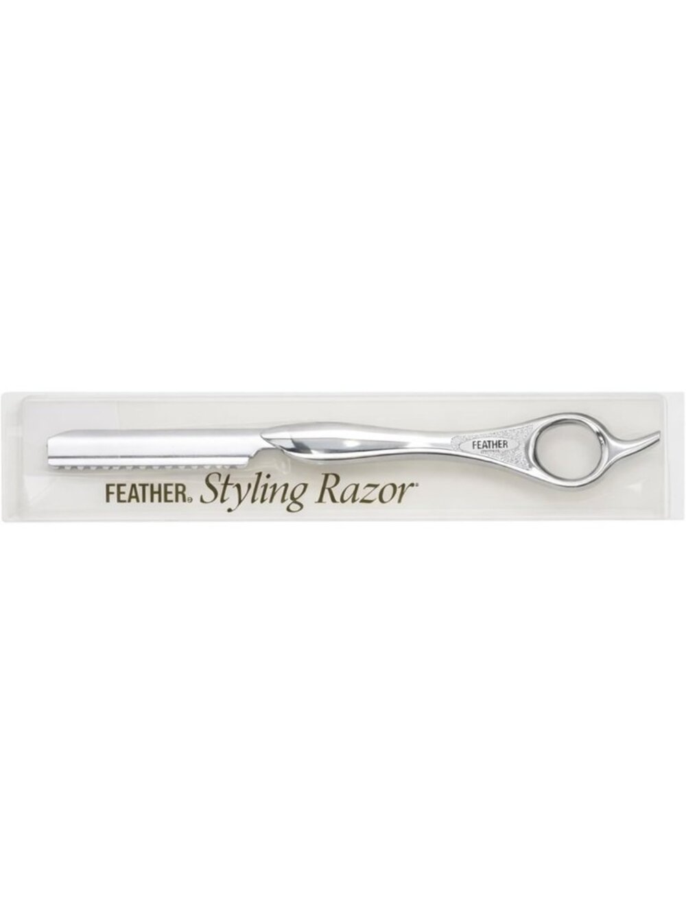 Professional Feather Styling Razor Handle - 7.25" Silver Hair Cutting Tool